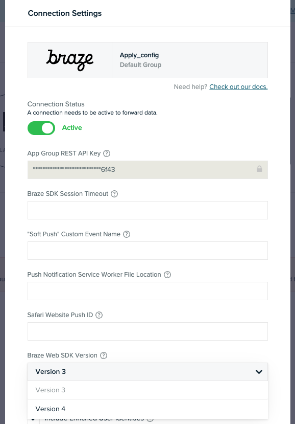 mParticle Braze V4  SDK Setup mParticle Support